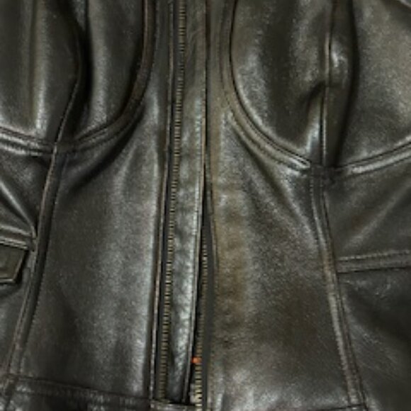 HARLEY DAVIDSON LEATHER ZIPPERED BUSTIER/HALTER - Picture 11 of 16